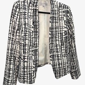 Tahari Arthor Levine Blazer Jacket Women’s 12 Black And White